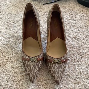 Michael Kors canvas heels